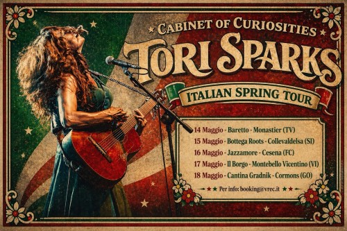 Tori Sparks torna in Italia con il suo Italian Spring Tour tra maggio e cinque tappe in provincia